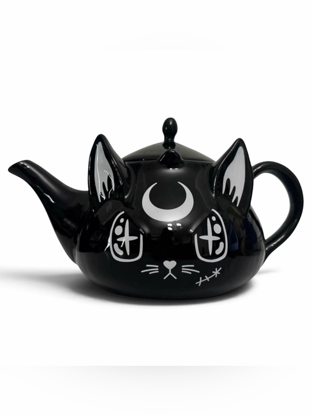 Killstar Teapot 52 oz Evil Bunny Ceramic Black